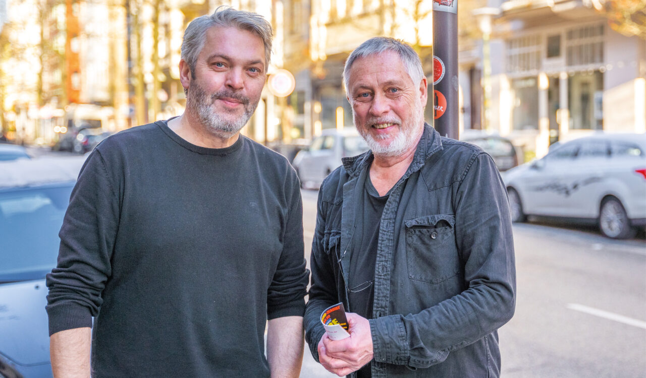 Mike Heilmann (links) und Jens Rillke organisieren die Lange Bandnacht in der Alten Bürger. ©kelling
