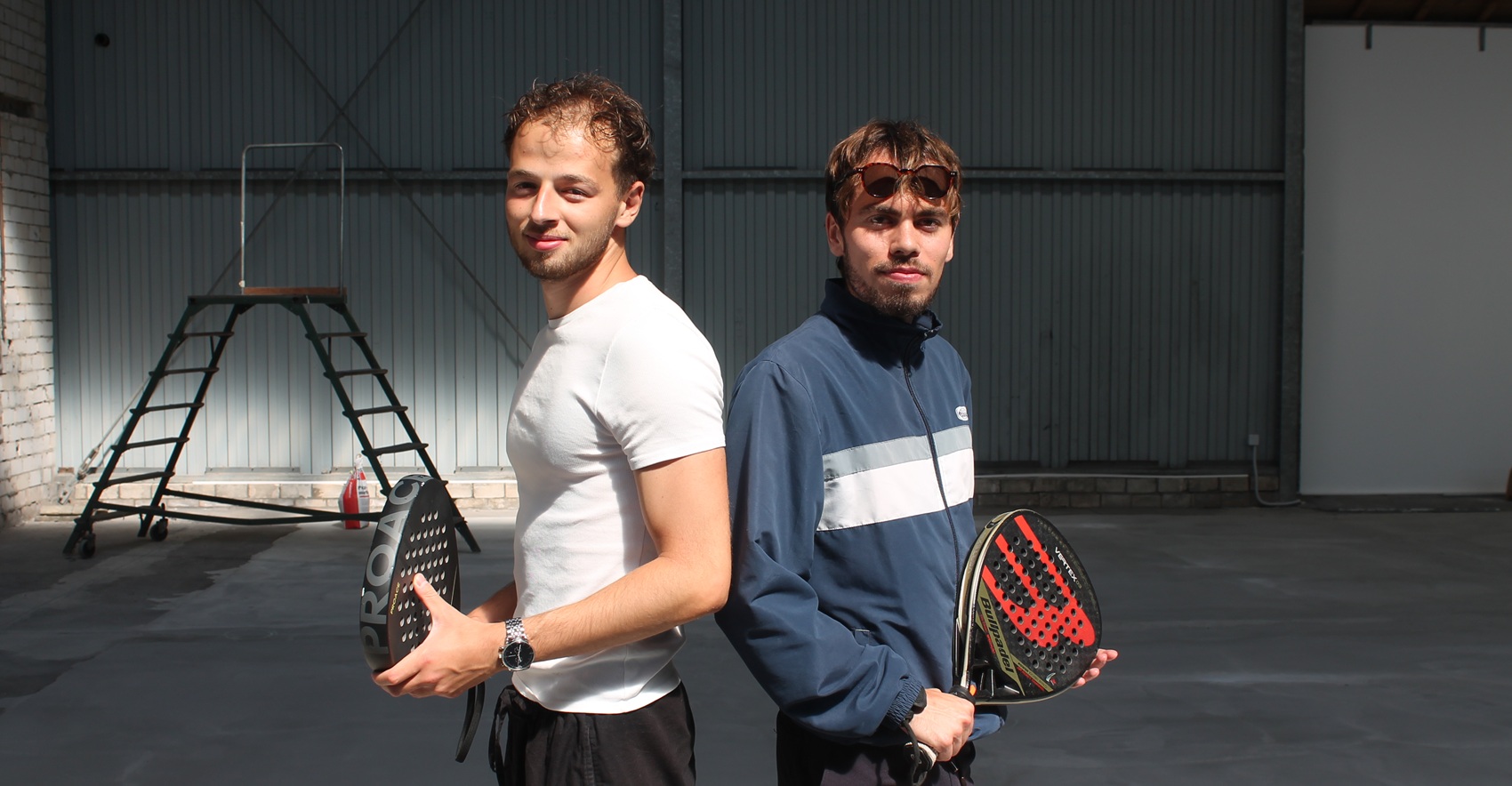 Batuhan Tekek und Anton Hein vom Hot Court Padel Club. Foto Lennart Edel